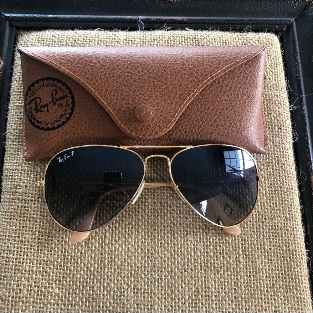 Ray Ban polarized aviator sunglasses